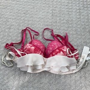 Lot of 3 Pretty Bras 34A Betsey Johnson